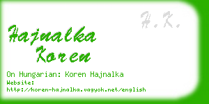 hajnalka koren business card